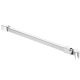 Eckige Stabistange Set Glas Wand gerade 22 mm 1000 mm